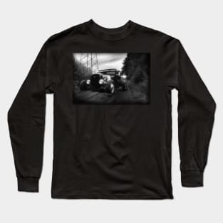 1929 Ford Model A, Hot Rod, black white Long Sleeve T-Shirt